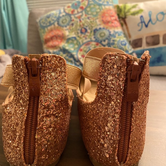 Lov Mark Rose Gold Sequin Ballet Flats Women’s Size 10 - Picture 5 of 7